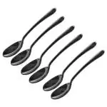 Iveo Solid Black Melamine Tea Spoon 18 cm (Set of 6)