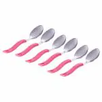 Ritu Super Stainless Steel Pink Tea Spoon 22 cm (6 pcs) (No. J-158)