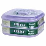 Ritu Transparent Square Plastic Sprout Maker 2 Container S (J-161)