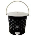 Cello Fusion Black Plastic Pedal Dustbin 10 L