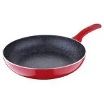 Bergner Bellini Plus Red Round Induction Base Granite Coated Aluminium Frying Pan without Lid 7 inch