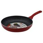 Bergner Bellini Plus Red Round Induction Base Granite Coated Aluminium Frying Pan without Lid 10 inch