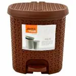 Jaypee Plus Dispose All Brown Plastic Pedal Dustbin 5 L