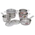 Vinod Tuscany Induction Friendly Stainless Steel Cookware Set (5 pcs)