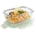 Signoraware Lock N Store Transparent Rectangular Glass Container 150 ml