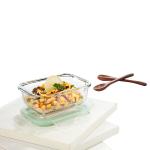 Signoraware Lock n Store Transparent Rectangular Glass Container 370 ml