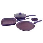 Wonderchef Celebration Purple Non-Stick Aluminium Cookware Set (4 pcs)
