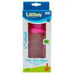 Little's Pink Glass Sipper Bottle 240 ml (6 months +)