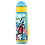 Disney Mickey Mouse Blue & Yellow Plastic Sleek Sipper Water Bottle for Kids 400 ml