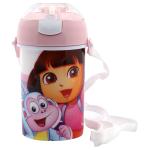 Nickelodeon Dora Pink Plastic Sipper Bottle 400 ml with Press Button