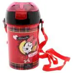 Disney Minnie Mouse Red Plastic Sipper Bottle with Press Button 400 ml