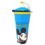 Disney Mickey Mouse Blue Plastic 2 in 1 Sipper Bottle 470 ml