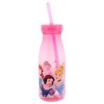 Disney Princess Pink Round Plastic Jar with Straw 500 ml