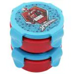 Marvel Spiderman Blue & Red Round Plastic Lunch Box 100 ml (Set of 2)