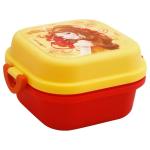 Disney Belle Princess Red & Yellow Square Plastic 2 Container Lunch Box 450 ml