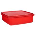 Signoraware Deep Red Square Plastic Container 3 L
