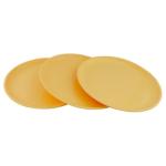 SignoraWare Yellow Round Plastic Full Plate 28 cm (Set of 3)