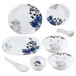 Wood and Kemp Daisy Assorted Colour Melamine Dinner Set (23 pcs)