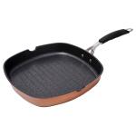 Bergner Copper Square Induction Base Aluminium Grill Pan 28 cm without Lid (BGIC-1004B)