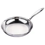Bergner Argent Round Stainless Steel Triply Induction Base Frying Pan 24 cm without Lid (BG-6338)