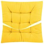 VAA Yellow Velvet Chair Pad 16x16 inch