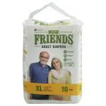 Friends Easy Adult Diapers (XL) 10 count (29.53 - 62.99 inch)