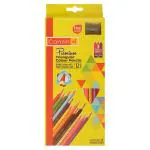 Camlin Triangular Colour Pencils With Free sharpener (12 Assorted Shades)