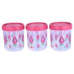 Polyset Twisty Pink Round Plastic Container 1.05 L (Set of 3)