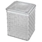 Polyset Prism Transparent Square Plastic Jar 200 ml (No. 2)