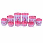 Polyset Twisty Pink Round Plastic Container Set (10 pcs)