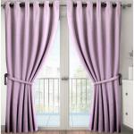 Bianca Solid Roseberry Blackout Polyester Door Curtain 7x4 ft