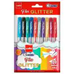 Bic Cello Multicolour Geltech Fun Glitter Gel Pen (Pack of 10) - Design / Colour may vary