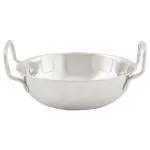 Kitchen Essentials Stainless Steel Flat Bottom Kadai (Size - 10)