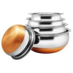 Ship Stainless Steel Copper Bottom Handi Set (5 pcs)