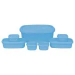 Princeware Assorted Rectangular Plastic Container Set 4.2 L (7 pcs) (Design/colour may vary)