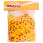 Party Kingdom Yellow White & Red Polka Dot Balloon (Pack of 20)
