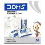 Doms Extra Long Dust Free Erasers (Pack of 20)