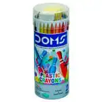Doms Plastic Crayons with Sharpener 28 Shades (Design/colour may vary)