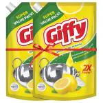 Giffy Lemon & Active Salt Concentrated Dishwash Gel 900 ml (Buy 1 Get 1)