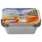Freshee Rectangular Aluminium Disposable Container with Lid 450 ml (10 pcs)