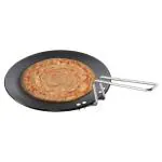 Hawkins Futura Black Tava, Hard Anodised Tawa with Stainless Steel Handle 28 cm (AT28)