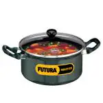 Hawkins Futura 3 Litre Cook n Serve Stewpot, Non Stick Pot with Glass Lid, Cooking Pot with Lid, Black (NST30G)