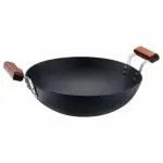 Hawkins Futura 4 Litre Deep Fry Pan, Hard Anodised Kadai, Round Bottom Kadhai, Big Kadai, Black (AK40)