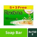 Rexona Silky Soft Skin Coconut & Olive Oil Soap 150 g (Buy 5 Get 3 Free)