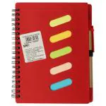 Sonic Red Notepad With Sticky Notes and Pen 14.5 cm