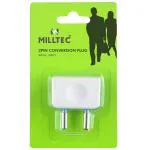 Milltec White 2 Pin Conversion Plug 6 Amp 240 V