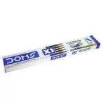 Doms X1 X-Tra Super Dark Pencil With 1 Sharpener + 1 Eraser (Pack of 10)