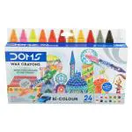 Doms Bi Colour Wax Crayons (24 Shades) (Design/colour may vary)