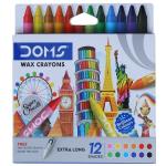 Doms Extra Long Wax Crayons (12 Shades)