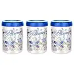 Asian Turn & Lock Assorted Plastic Airseal Jar 1.2 L (Set of 3) - Design / Colour may vary